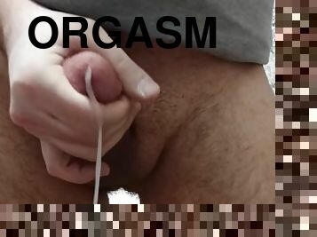 onani, orgasme, amatør, udløsning, kæmpestor-pik, sperm-sperm, solo, pik