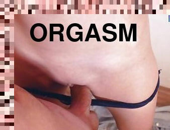 orgasm, fitta-pussy, amatör, par, trosor, sprut, blond, söt, sperma, perfekt