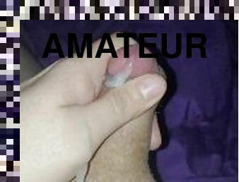 masturbation, amatör, hemmagjord, sovande, pov, sprut, ensam