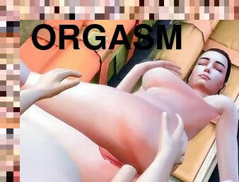 orgasme, creampie, i-ansigtet, sperm, hentai