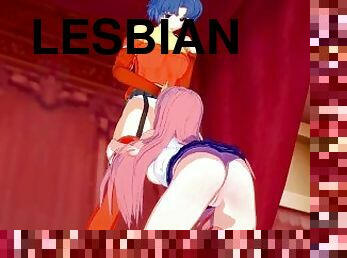orgazm, lesbijskie, nastolatki, palcówki, anime, hentai, 3d