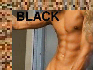Hot Black Guy Jacks Off His Thick Cock!