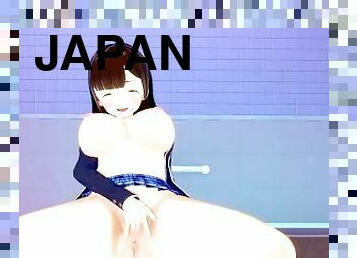 Japanese girl masturbates in a hotel 3D