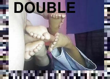 double footjob trio pies feet nice soft latin size's 9 latin argentina paja con los pies