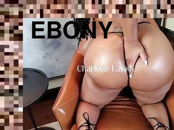 Super Thick Ebony Charlotte Lavish Gives JOI Jerk Off Instructions in Lingeries and Stillettos