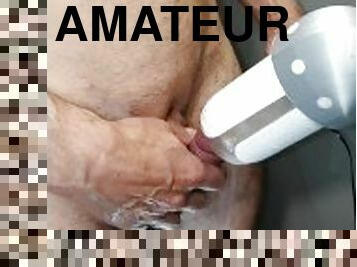 masturbation, amateur, ejaculation-sur-le-corps, jouet, ejaculation, solo