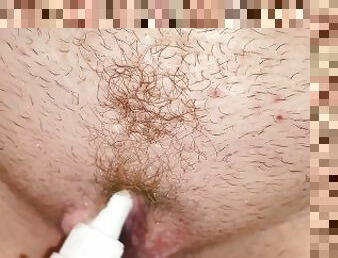 klitoris, plaukuotas, masturbavimasis, orgazmas, putytė, mėgėjai, žaislas, bbw, solo, erzinimas