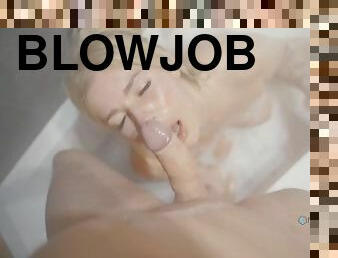 Spontaneus 4K POV balls deep Blowjob in the Bathtub