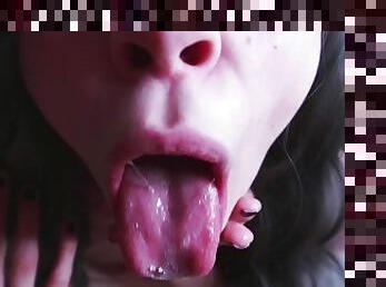 MOUTH and THROAT fucking in close up