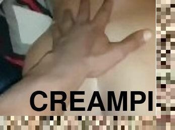 gigantisk, cumshot, mörkhyad, samling, gruppknull, creampie, gloryhole, dildo