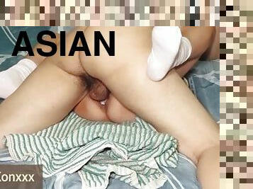 asiatisk, fitta-pussy, fru, milf, hardcore, arabisk, creampie, pov, sprut, vått
