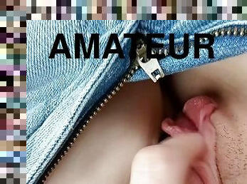 masturbation, fitta-pussy, amatör, tonåring, fingerknull, bil, slyna, ensam, hora-whore