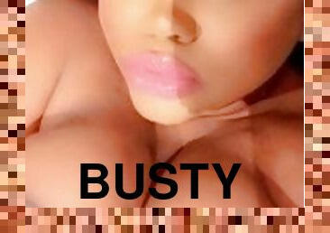 BUSTY EBONY BABE  MYA STAXXX  SMOKING + EXTREME FACEFUCKING + SWALLOW BBC CUM FOR HER BDAY!!!