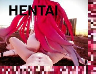 doggy, monster, schwer, anime, hentai, reiten, 3d