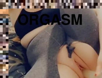 briller, onani, orgasme, pussy, amatør, leke, rødhåret, kåt, britisk, stram