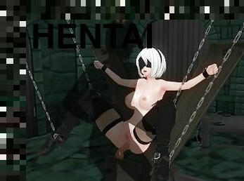 3D HENTAI Tied Up Anal Sex 2B