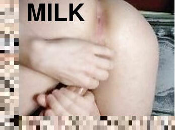 bøsse, solo, mælk