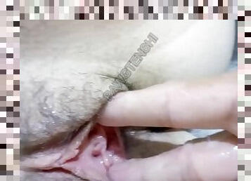 röv, hårig, masturbation, fitta-pussy, amatör, milf, mamma, fingerknull, söt, mor