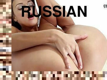 masturbación, ruso, babes, europeo, euro, a-solas, flexible