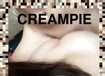 Creampie inside her pussy! Love it