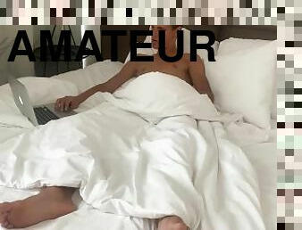 masturbation, amatör, gay, avrunkning, kåt, ensam, hotell