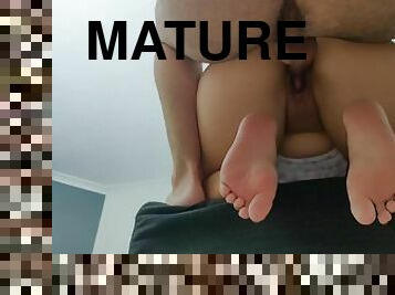 röv, doggy-style, hembiträde, gammal, orgasm, mogen, cumshot, milf, hemmagjord, latinska