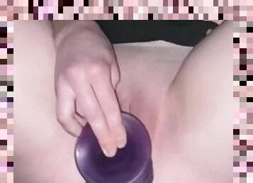 Teen with FAT ASS rides her FAVORITE DILDO!!