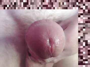 My hard cock and part of thick sperm