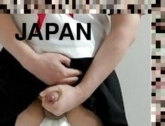 mastrubacija, japonka, drkanje-jerking, uniforma