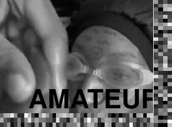 amatör, avsugning, cumshot, mörkhyad, gigantisk-kuk, pov, ansiktssprut, dotter, fetisch, tatuering