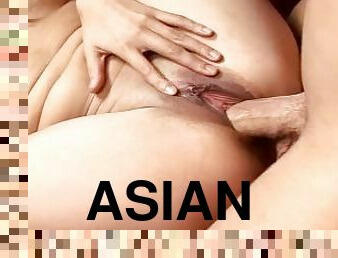 asiatisk, storatuttar, otrogen, pappa, fitta-pussy, gigantisk-kuk, tonåring, hardcore, fingerknull, tight