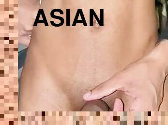 asiatisk, pissande, amatör, mogen, milf, casting, ensam, verklighet