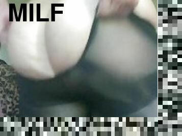 fet, milf, mamma, bbw, rumpa, underkläder, vit, nylon