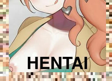 masturbation, amateur, secousses, anime, hentai