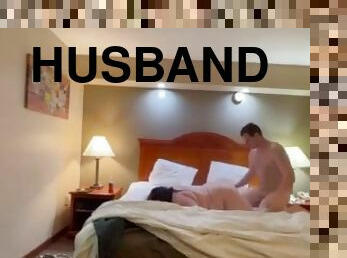 Husband fucks wife in hotel room