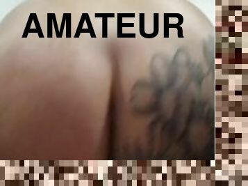 amatör, anal, dildo, ensam, tatuering