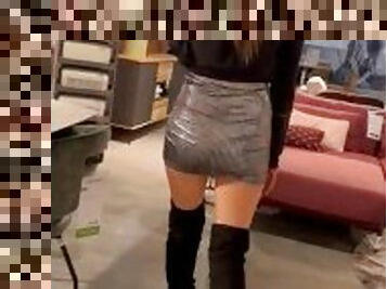 Exhib Miniskirt High  boots