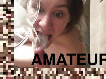 amatör, cumshot, tonåring, dubbel, pov, snuskig, mjölk, hora-whore, penetrering