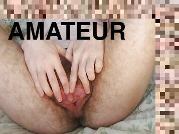 berambut, vagina-pussy, amatir, webcam, seorang-diri, penis