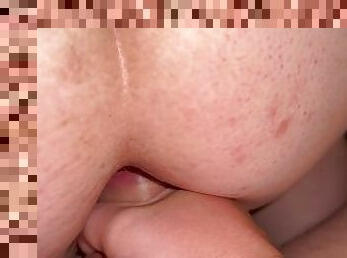 arsch, ehefrau, dilettant, anal-sex, immens-glied, selbst-gefertigt, creampie, fett-mutti, fest-tight, schmerz