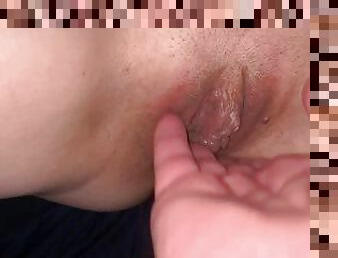 Squirting from fingering and fisting - closeup