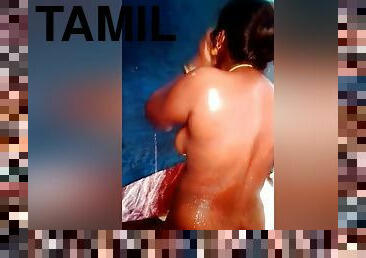 Today Exclusive- Sexy Tamil Wife Bathing Capture By Hubby Part 2