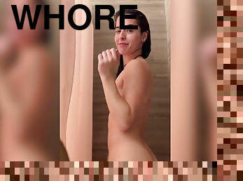 купання, мастурбація, солодка, душ, брюнетка, шльондра-whore, маленькі-цицьки, дражнити