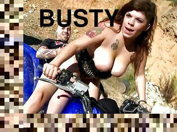My busty stepmom Kimy Blue really wanted to ride a quad