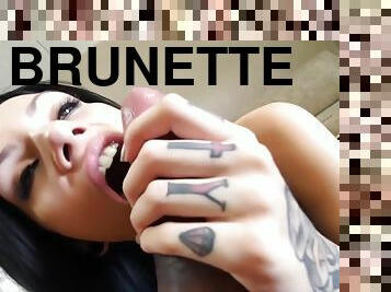 cazzi-enormi, interraziali, pov, brunette, tatuaggi