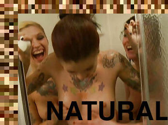 kąpiel, lesbijskie, naturalne, anioł, niegrzeczne, prysznic