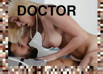 Nurse Giselle Palmer eaten out & hardcore fucked by doctor
