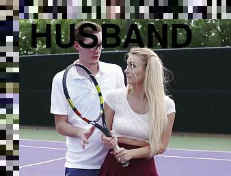 Natalia Starr gets fucked on the tennis court by her coach