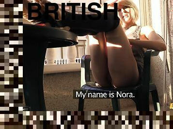 Hot blonde exhibitionist fucked by horny British cop in POV