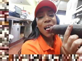 Amateur Ebony Girl Gags On BBC